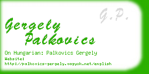 gergely palkovics business card